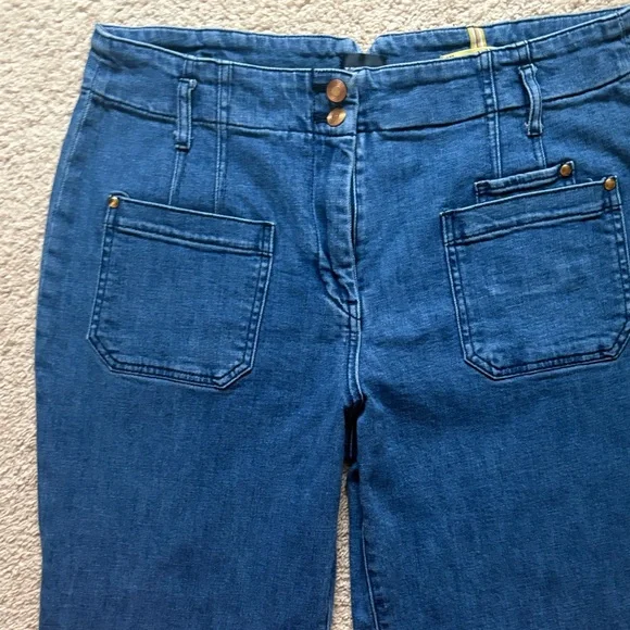 Anthropologie Dark Blue Flare Jeans - Picture 2 of 10